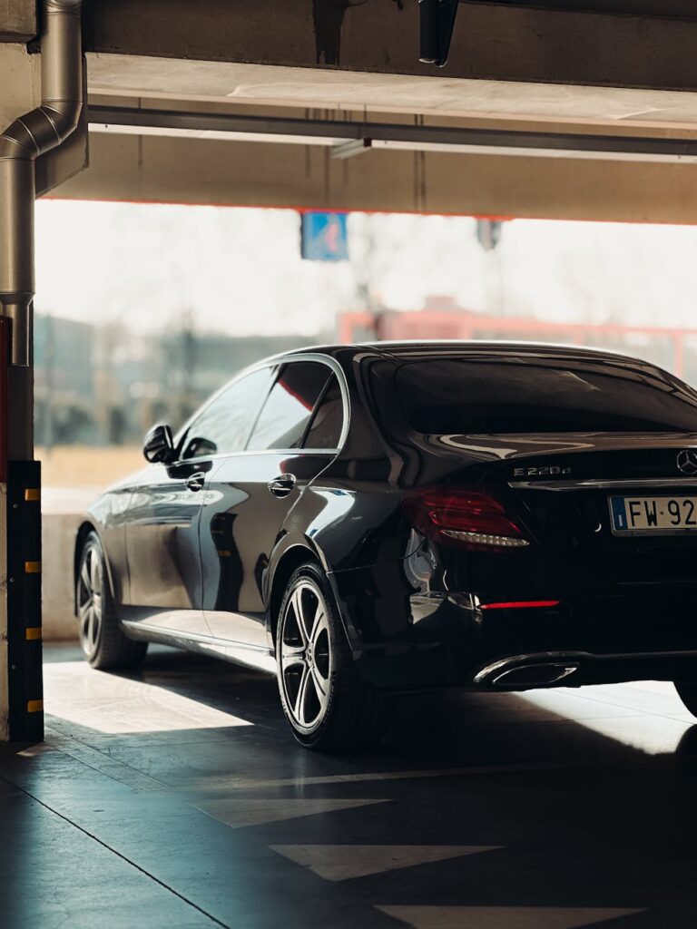 Best Car Window Tint for UV Protection 2025 Guide and Top Picks luxury sedan parked in underground garage