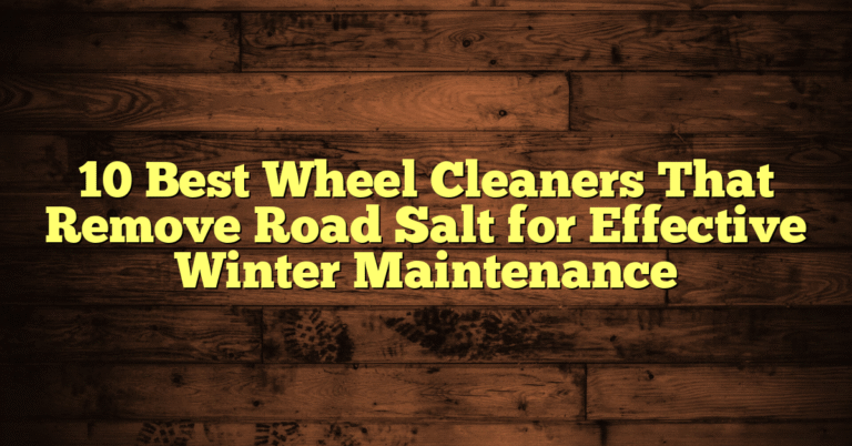 10 Best Wheel Cleaners That Remove Road Salt for Effective Winter Maintenance