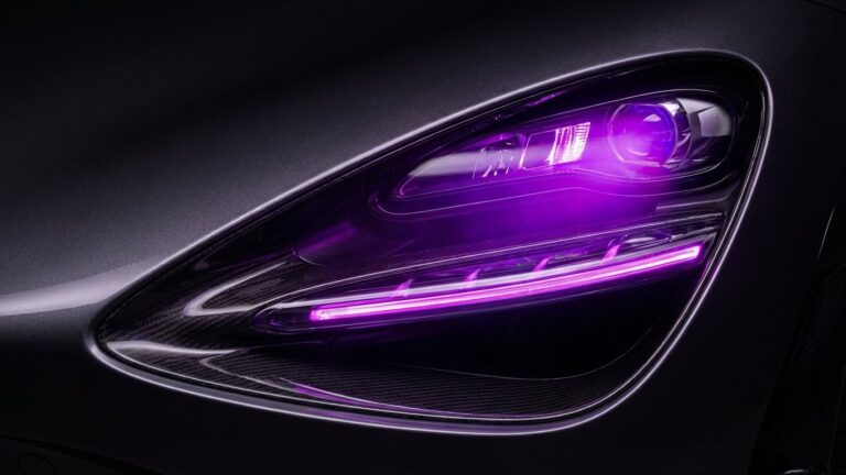 purple led headlights for cars