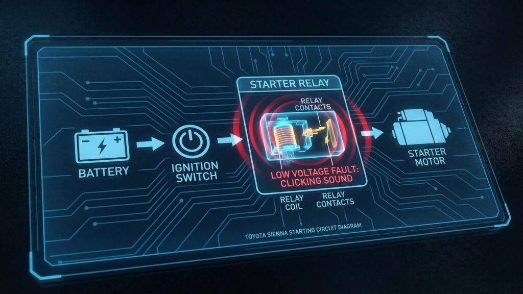 toyota sienna clicking noise when starting