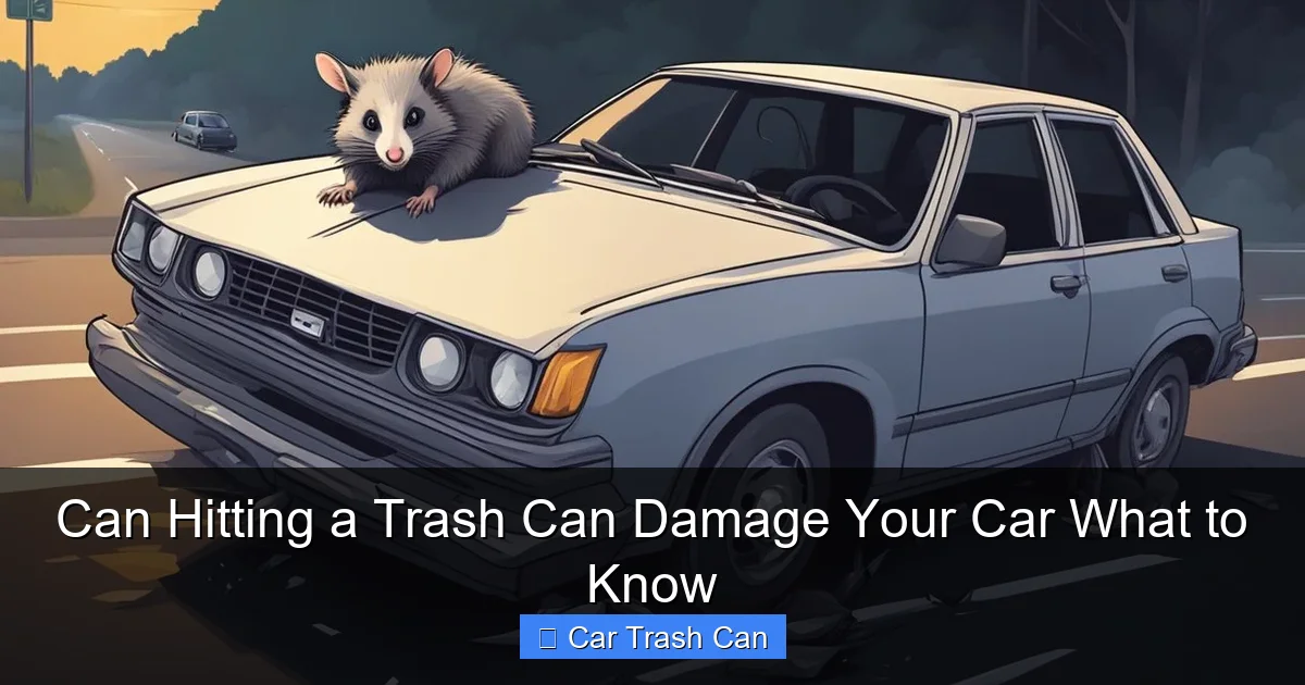Can Hitting a Trash Can Damage Your Car What to Know