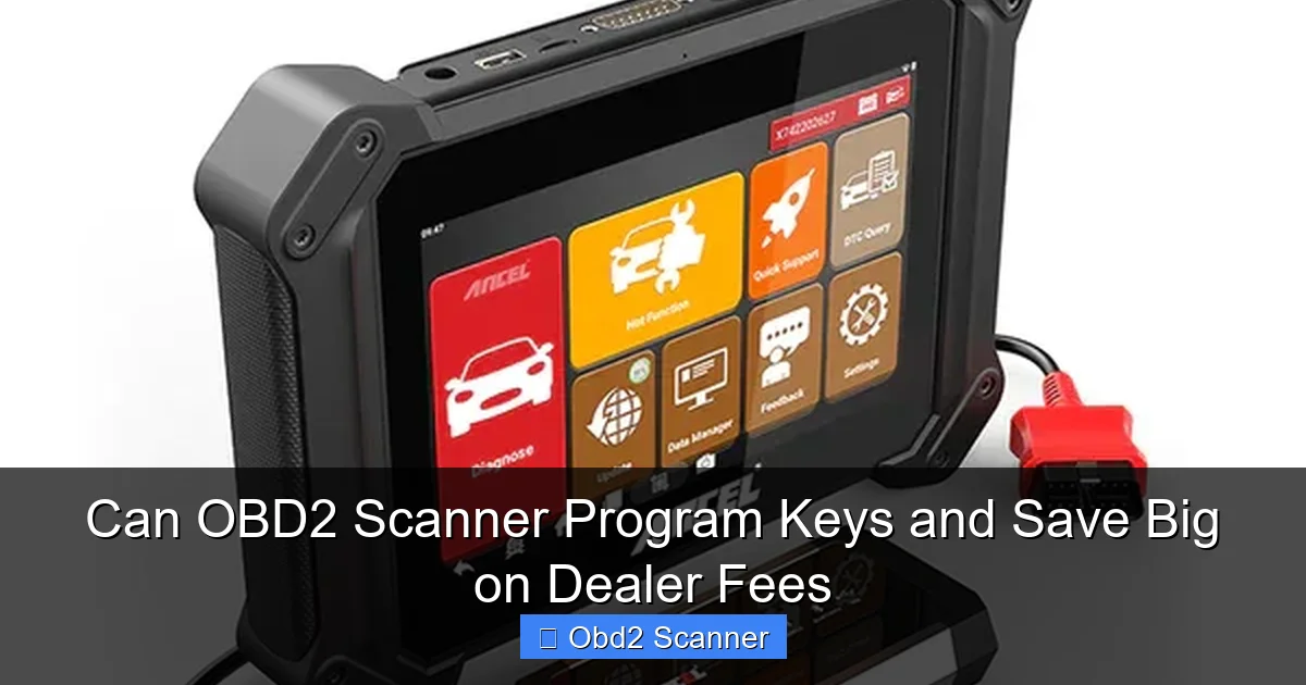 Can OBD2 Scanner Program Keys and Save Big on Dealer Fees