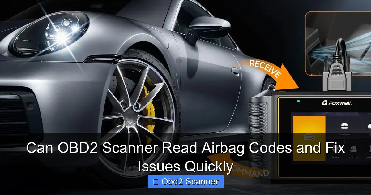Can OBD2 Scanner Read Airbag Codes and Fix Issues Quickly