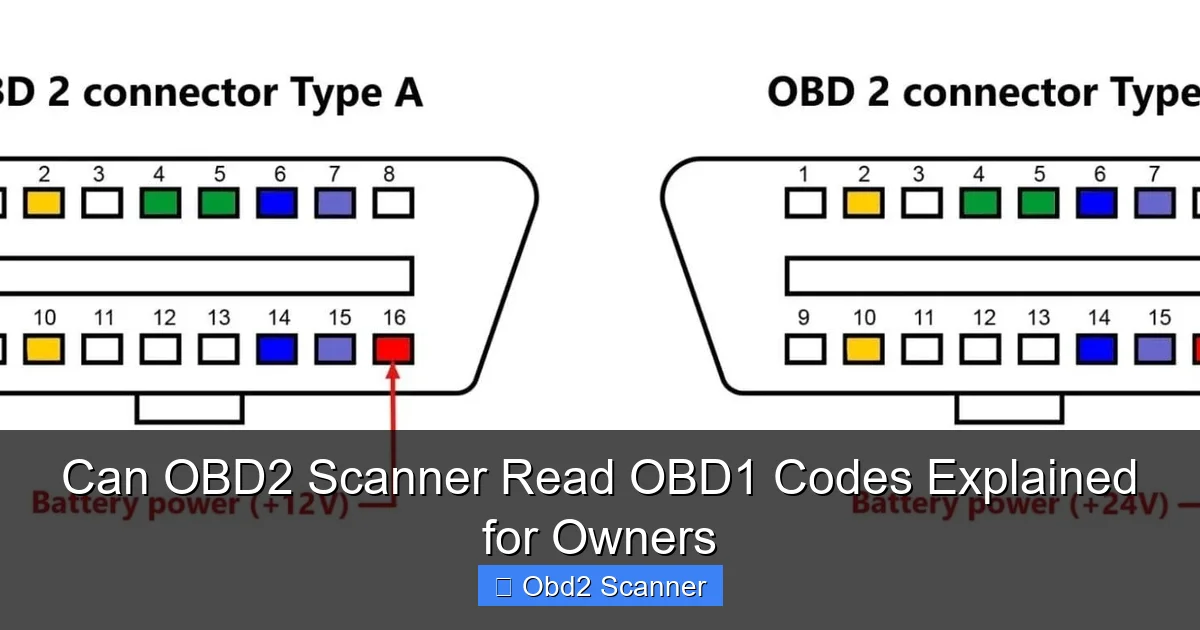 Can OBD2 Scanner Read OBD1 Codes Explained for Owners