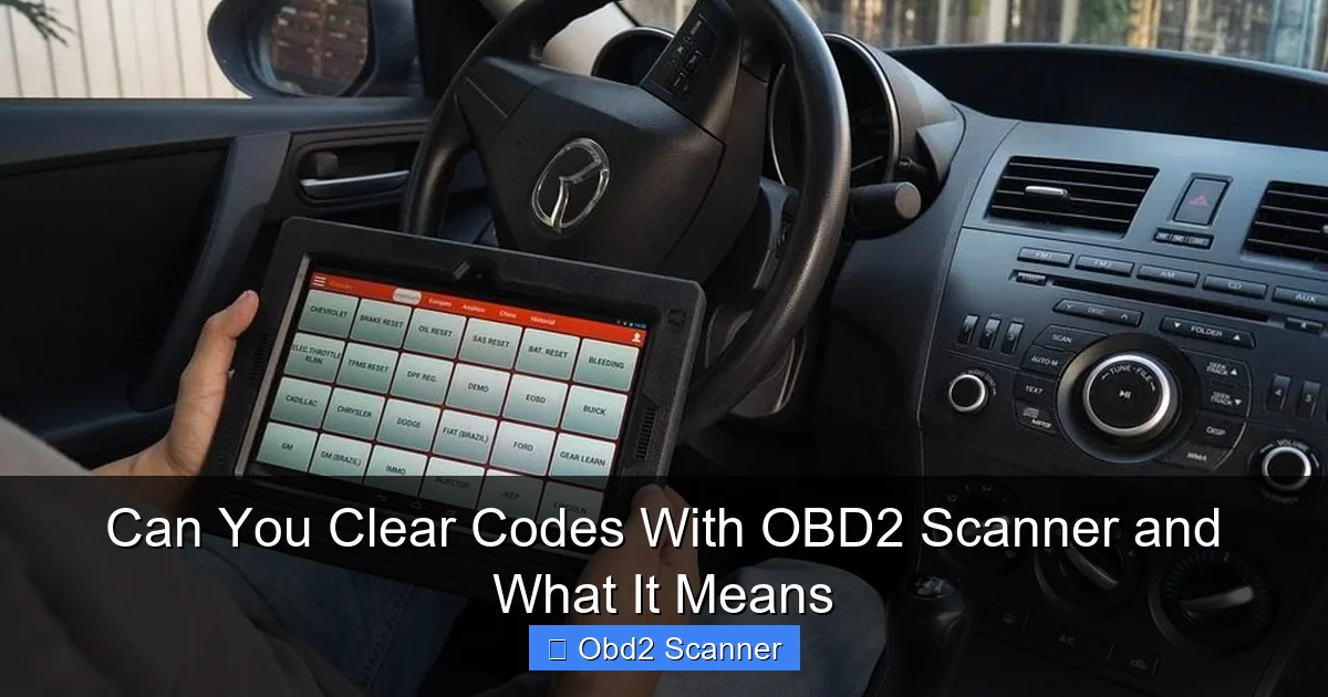 Can You Clear Codes With OBD2 Scanner and What It Means