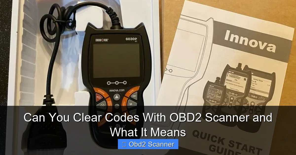 Can You Clear Codes With OBD2 Scanner and What It Means