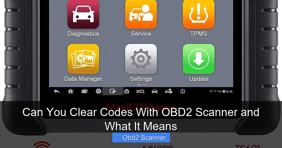 Can You Clear Codes With OBD2 Scanner and What It Means