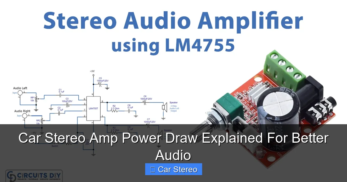 Car Stereo Amp Power Draw Explained For Better Audio