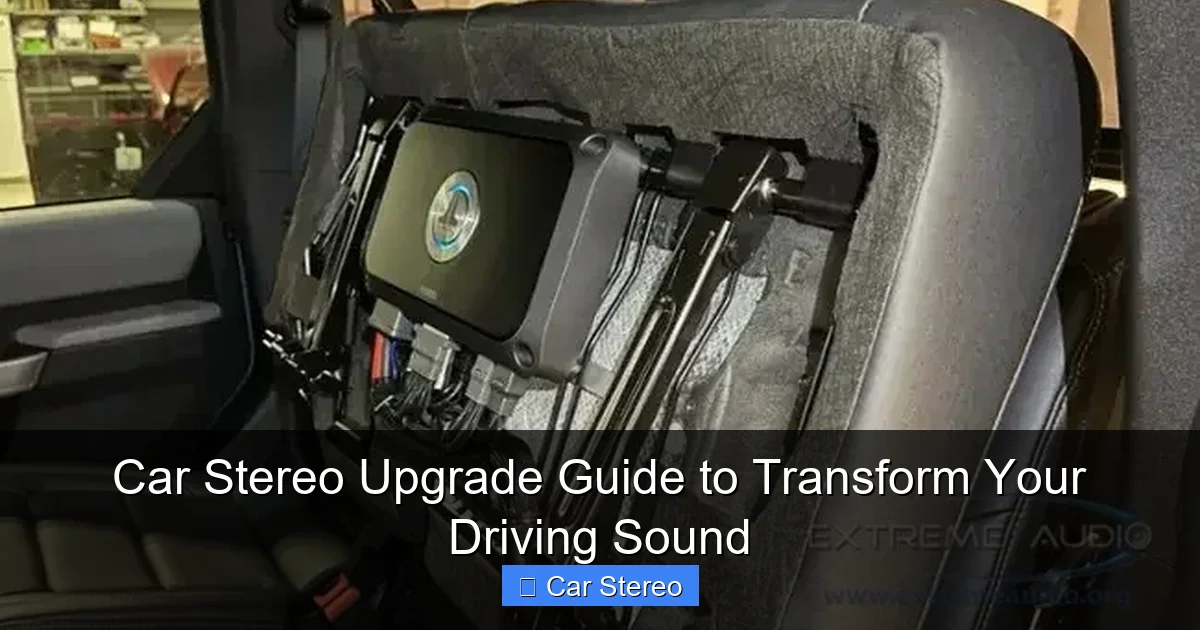 Car Stereo Upgrade Guide to Transform Your Driving Sound