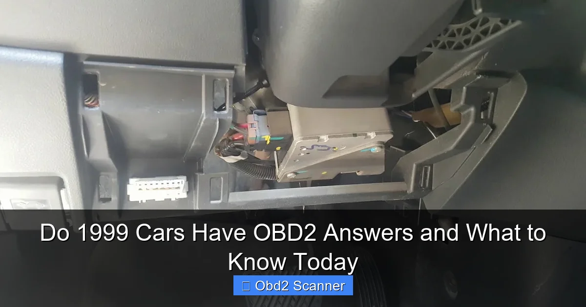 Do 1999 Cars Have OBD2 Answers and What to Know Today