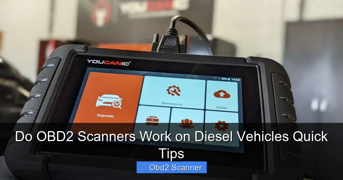 Do OBD2 Scanners Work on Diesel Vehicles Quick Tips