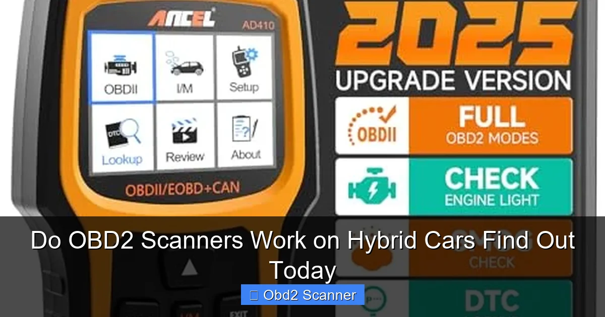 Do OBD2 Scanners Work on Hybrid Cars Find Out Today