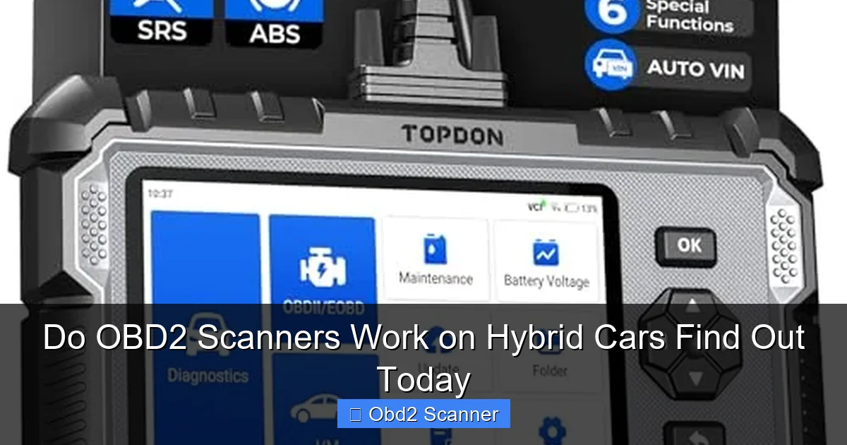 Do OBD2 Scanners Work on Hybrid Cars Find Out Today