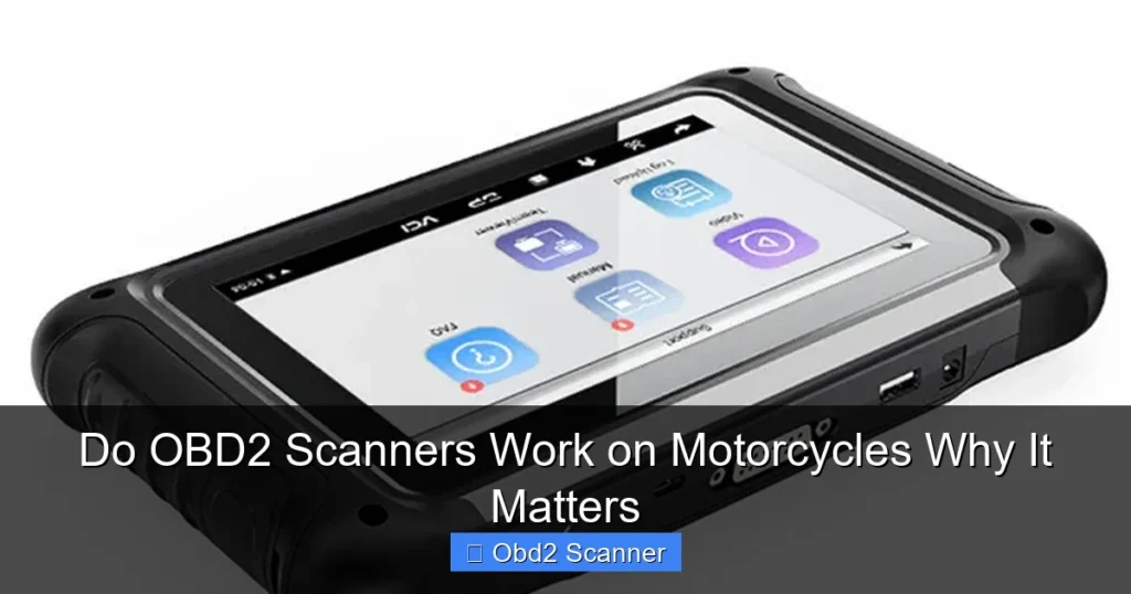 Do OBD2 Scanners Work on Motorcycles Why It Matters