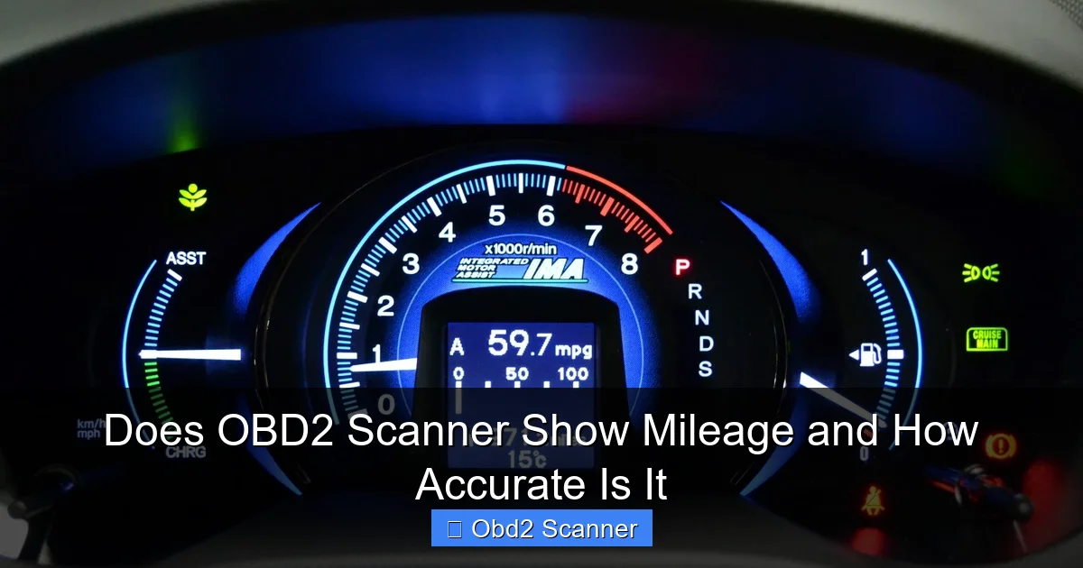 Does OBD2 Scanner Show Mileage and How Accurate Is It