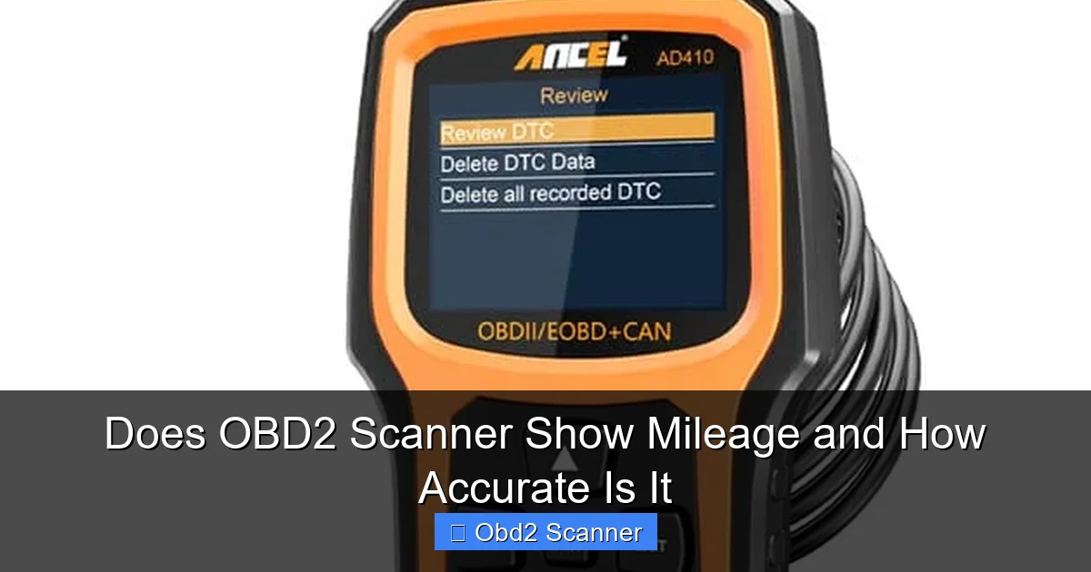 Does OBD2 Scanner Show Mileage and How Accurate Is It