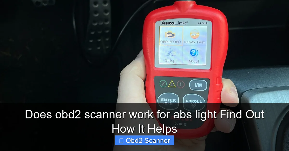 Does obd2 scanner work for abs light Find Out How It Helps