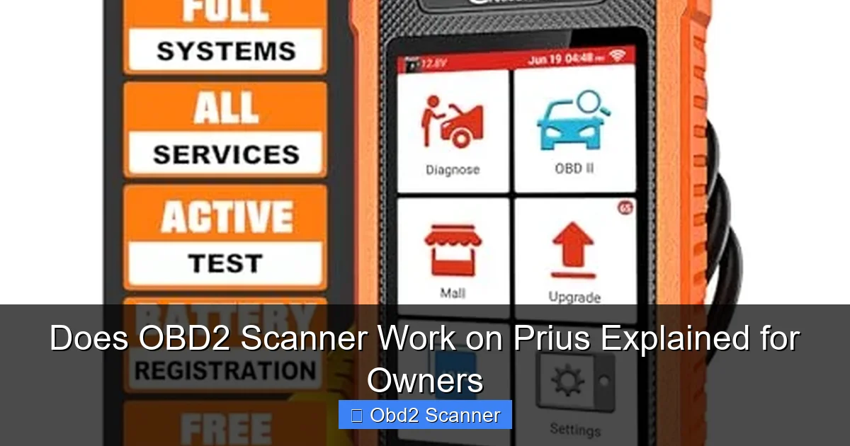 Does OBD2 Scanner Work on Prius Explained for Owners
