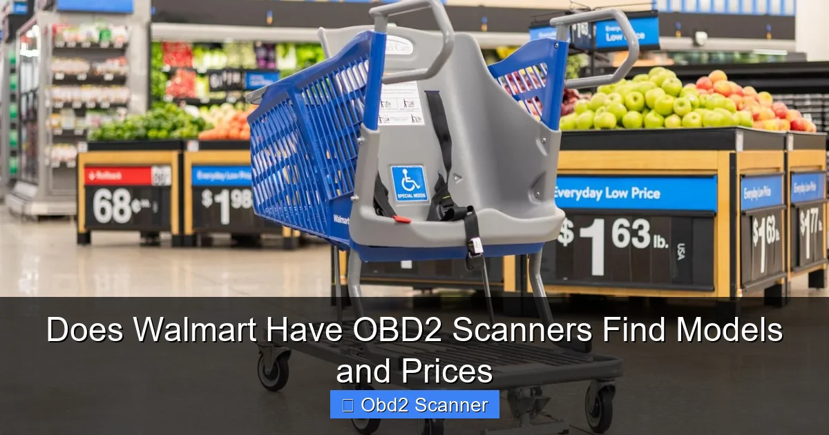 Does Walmart Have OBD2 Scanners Find Models and Prices