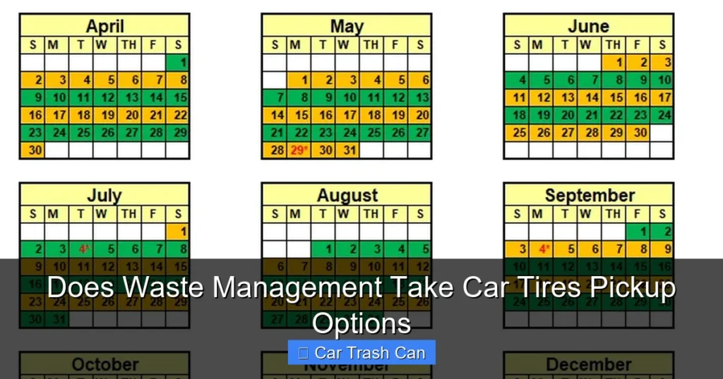 Does Waste Management Take Car Tires Pickup Options