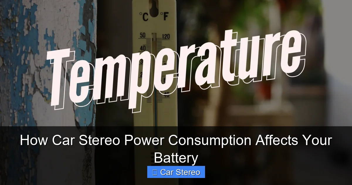 How Car Stereo Power Consumption Affects Your Battery