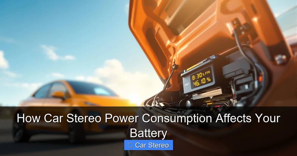 How Car Stereo Power Consumption Affects Your Battery