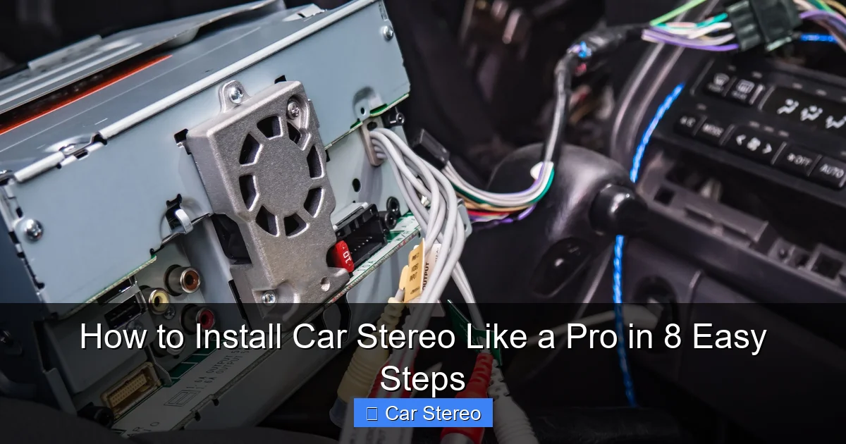 How to Install Car Stereo Like a Pro in 8 Easy Steps