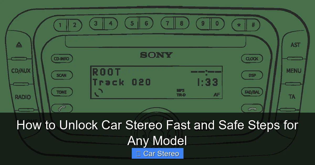 How to Unlock Car Stereo Fast and Safe Steps for Any Model