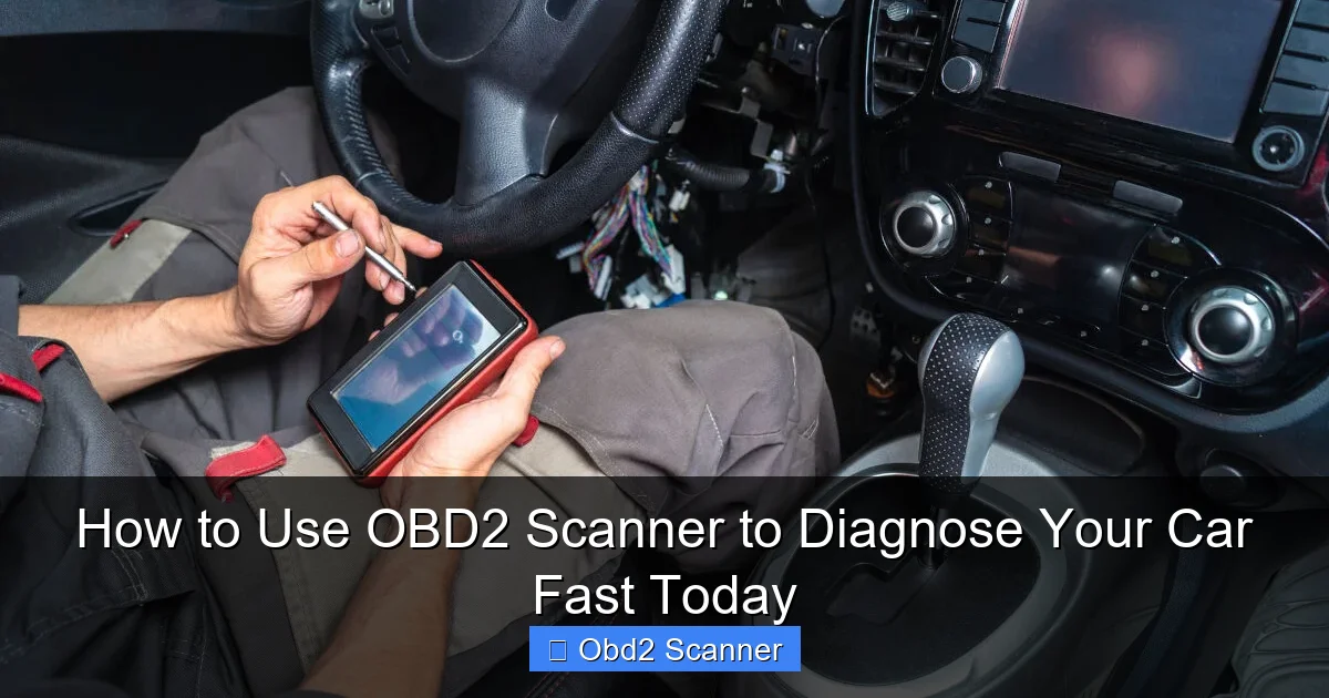 How to Use OBD2 Scanner to Diagnose Your Car Fast Today