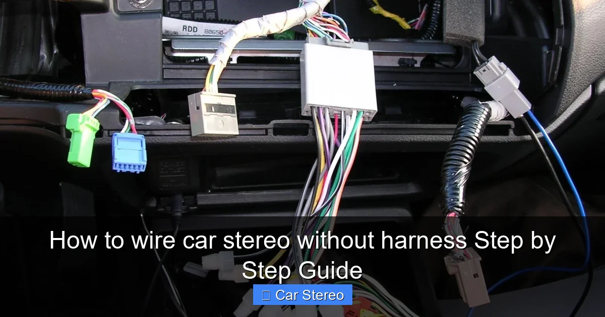 How to wire car stereo without harness Step by Step Guide