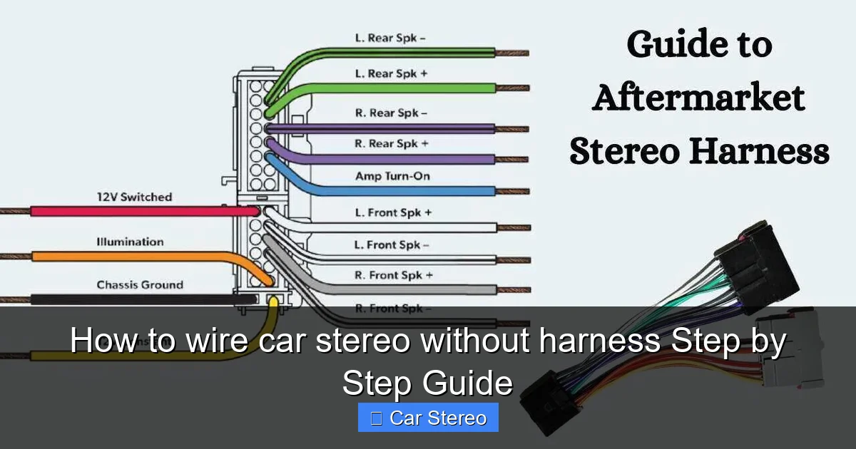 How to wire car stereo without harness Step by Step Guide