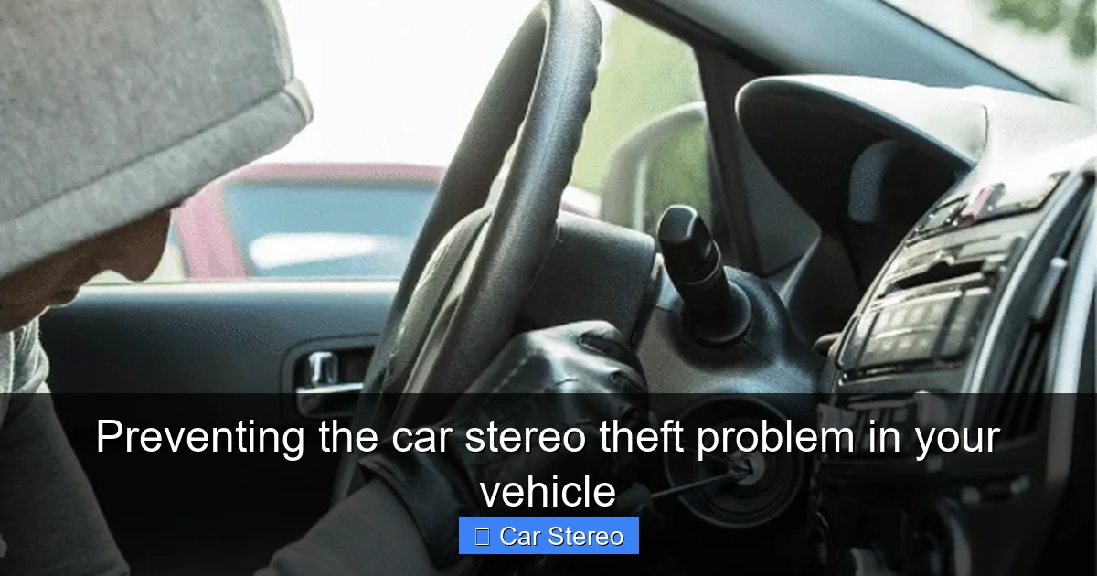 Preventing the car stereo theft problem in your vehicle