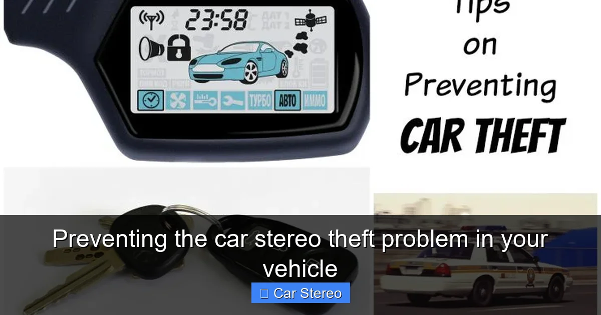 Preventing the car stereo theft problem in your vehicle
