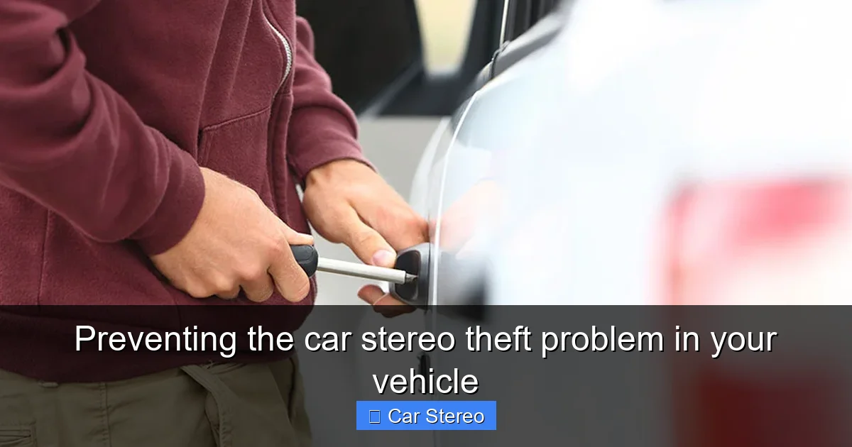 Preventing the car stereo theft problem in your vehicle