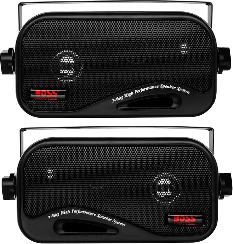 BOSS AVA6200 3-inch enclosed full-range speakers, 200W per pair, 3-way