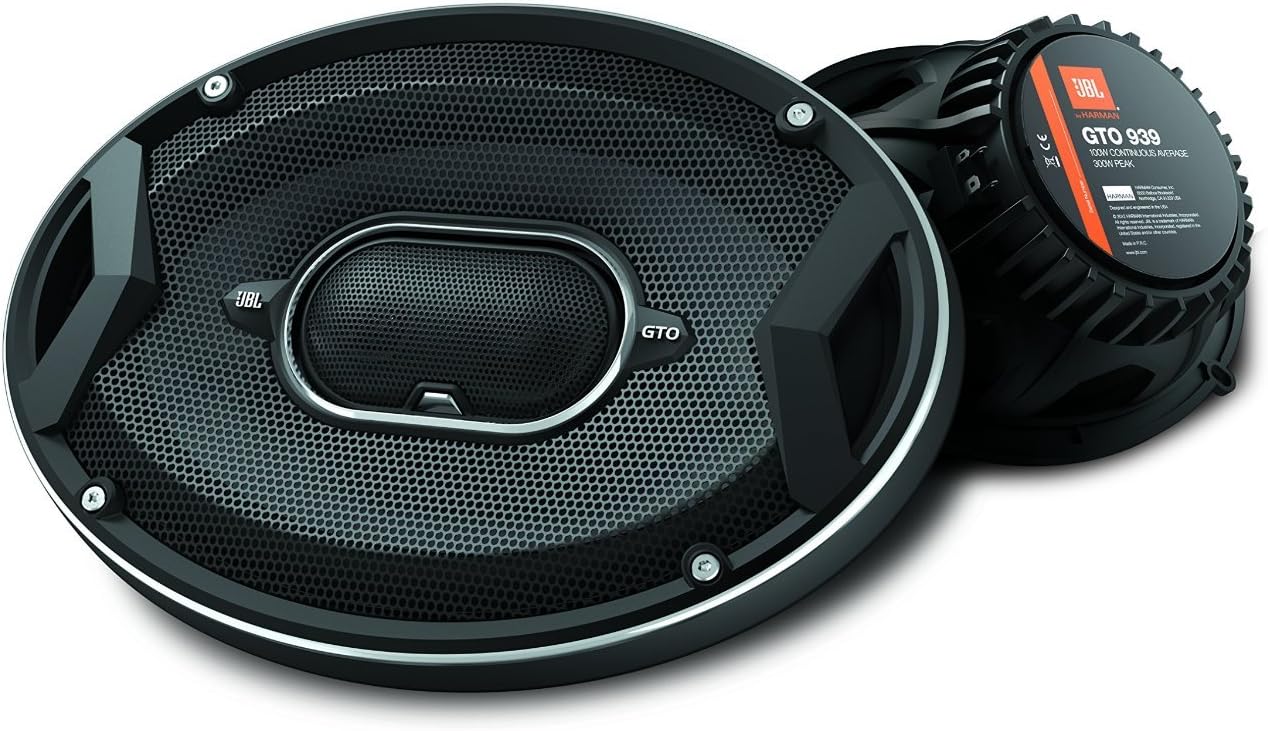 JBL GTO939 6x9-inch 3-way Coaxial Car Speakers, 300W Max, GTO Series, 