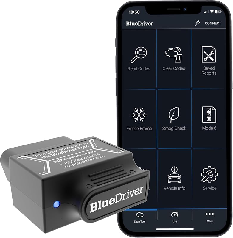 BlueDriver Bluetooth Pro OBDII Scan Tool for iPhone and Android, Diagn