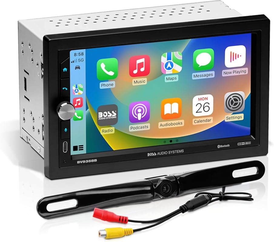 BOSS Audio Systems BVB9358RC double DIN receiver with wireless CarPlay