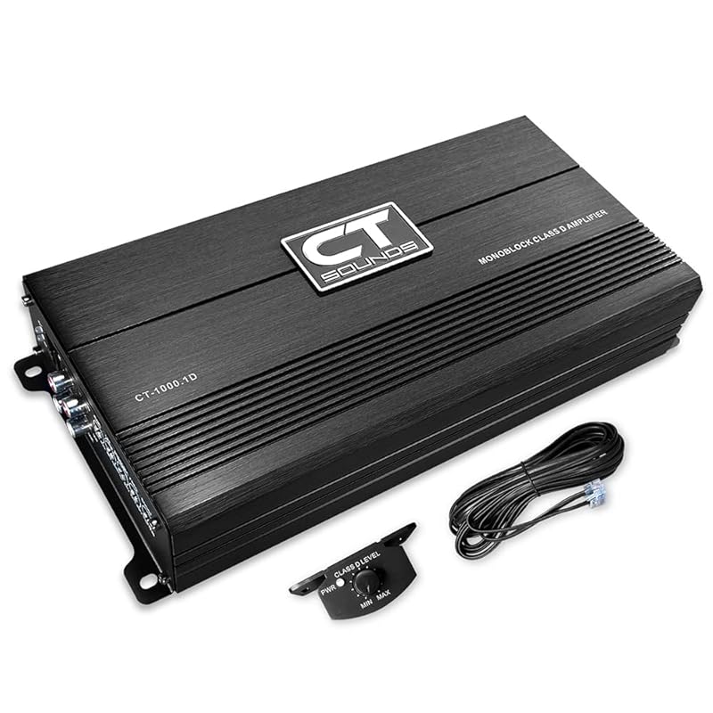 CT Sounds CT-1000.1D Compact Class D Monoblock Car Audio Amplifier 100