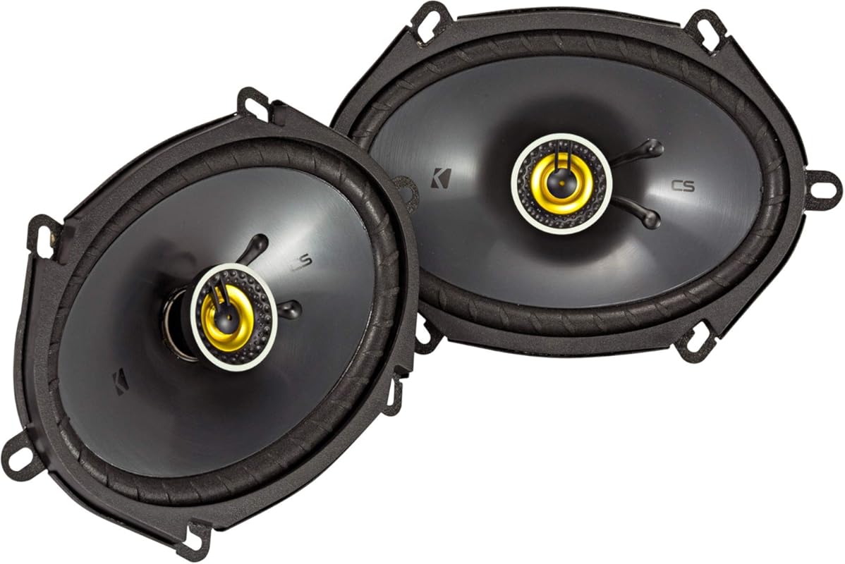 KICKER CS Series CSC68 6x8 coaxial car door speakers, full-range, blac