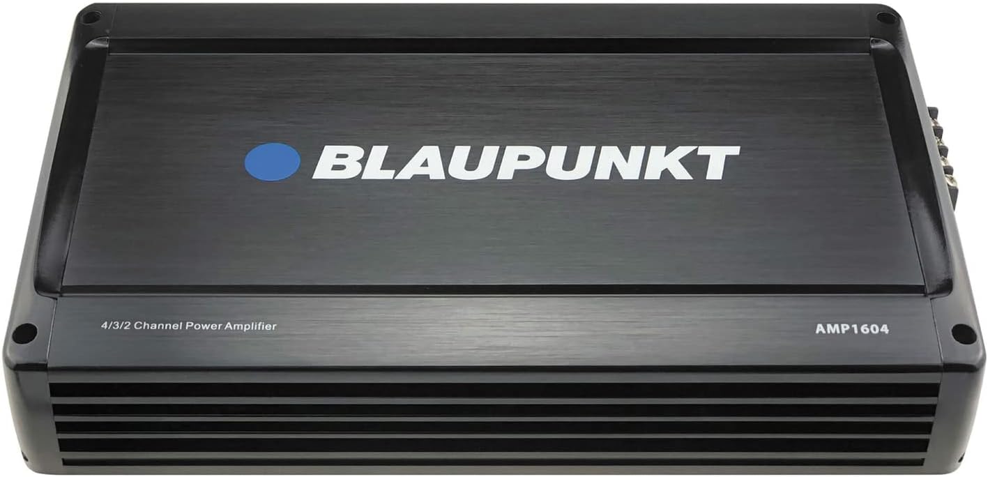 Blaupunkt AMP1604 1600W 4-Channel Full-Range Car Amplifier Compact Des