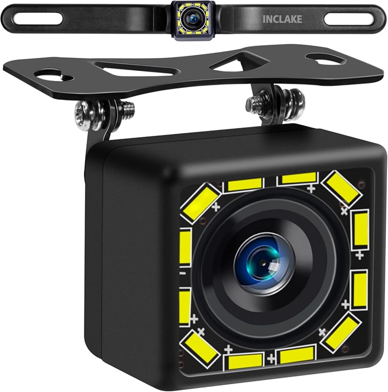 Ultra HD rear backup camera with 12 LED night vision 140 degree wide v