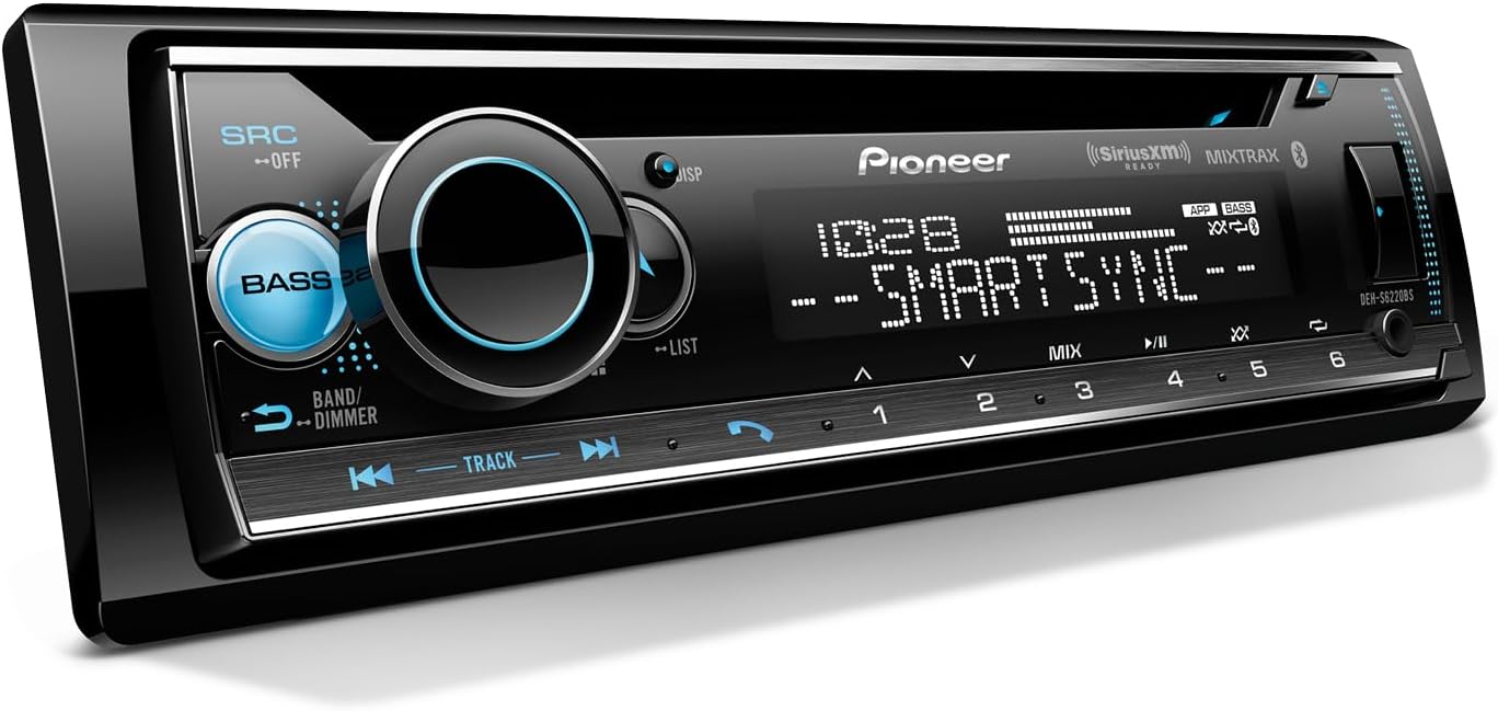 Pioneer DEH-S6220BS 1-Din CD Receiver with Bluetooth, SiriusXM, USB, F