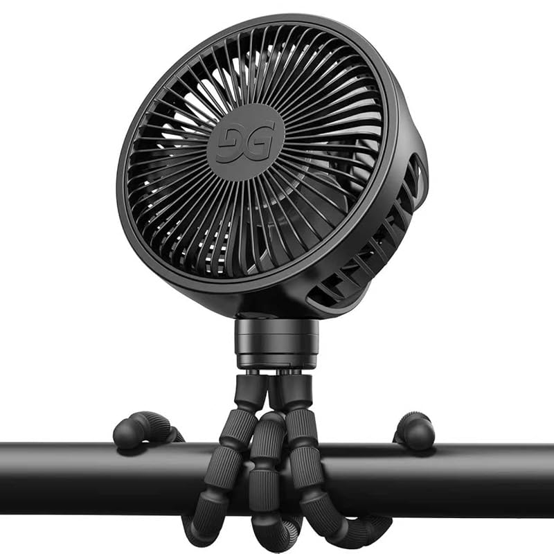 GUSGU rechargeable clip on portable fan for stroller and car, 16 hour 