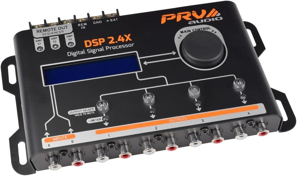 PRV Audio DSP 2.4X 4 Channel Digital Crossover and Equalizer DSP Proce