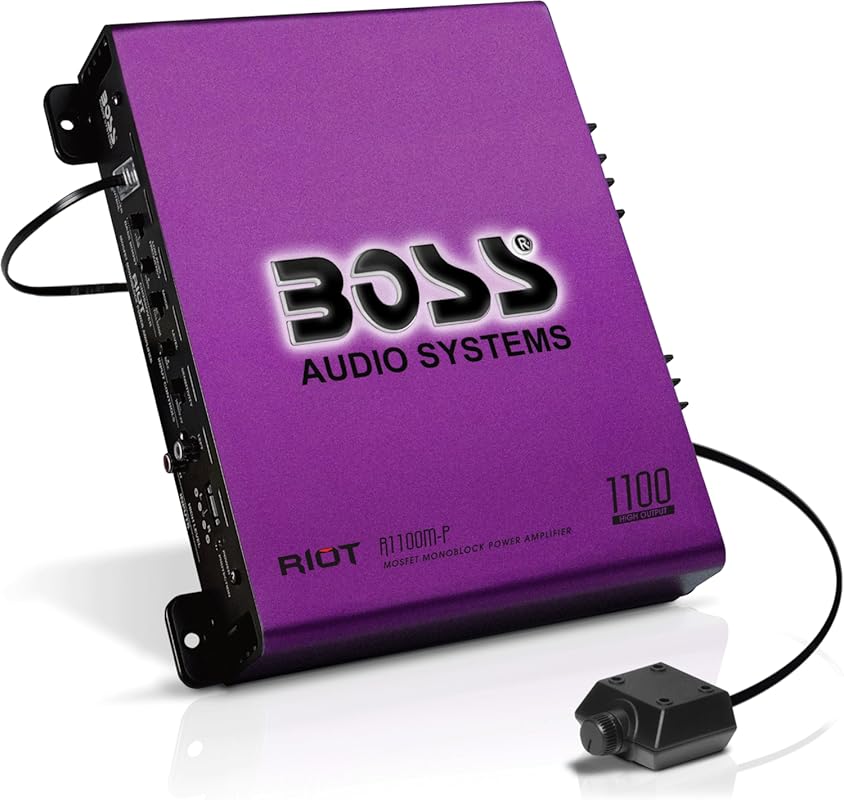 Boss R1100M-P 1100W Monoblock Car Amplifier 2-8Ω Stable Low/High Level