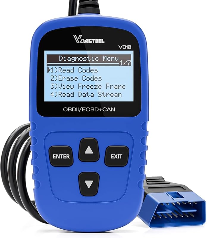 VDIAGTOOL VD10 OBD2 Scanner Code Reader, Freeze Frame and I/M Readines