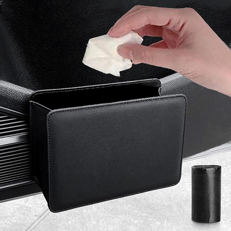 Leather Car Trash Can