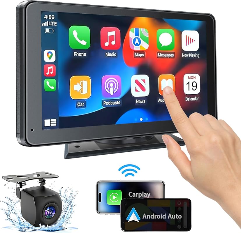7-inch Wireless Car Stereo with HD Touchscreen, Android Auto and CarPl