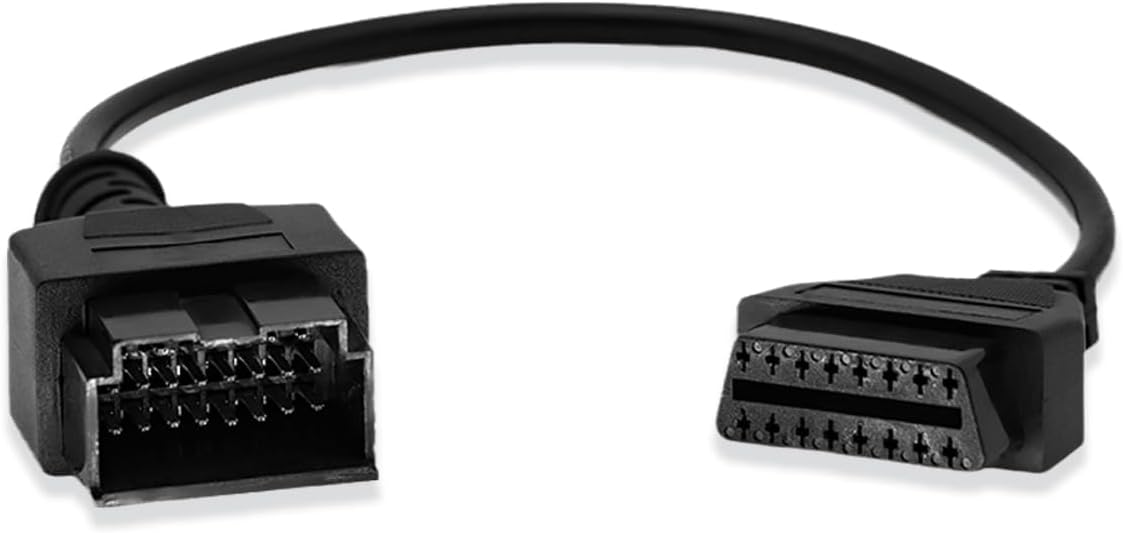 OBD2 16-pin to OBD1 20-pin Adapter Cable for Kia Vehicles, OBDII Diagn